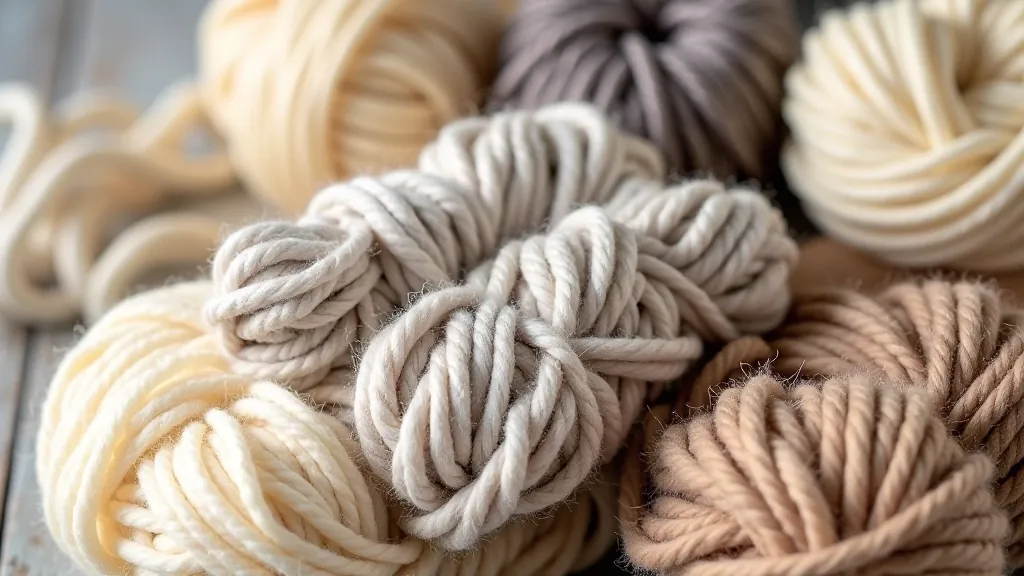 Natural wool selection