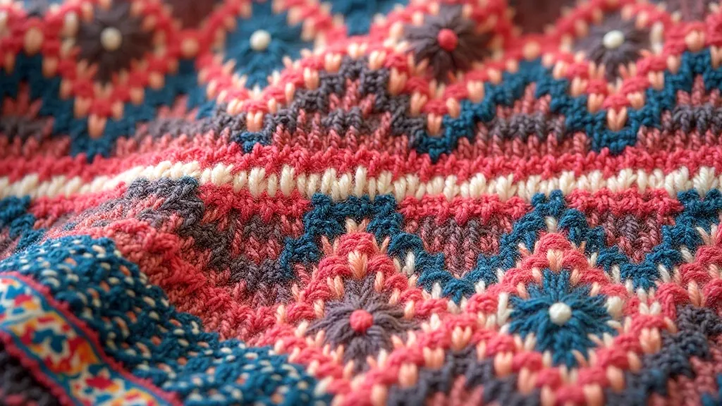 Detailed close-up of traditional Latvian mitten pattern showing geometric diamond and zigzag designs in contrasting colors
