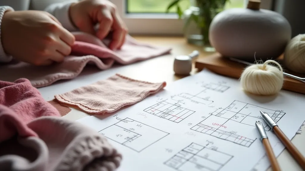 Sewing techniques demonstration materials